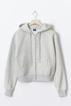Gina Tricot Ultimate zip hoodie Grijsv