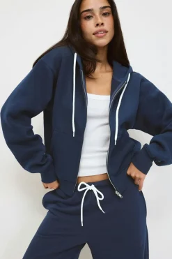 Best Gina Tricot Ultimate zip hoodie Blauw