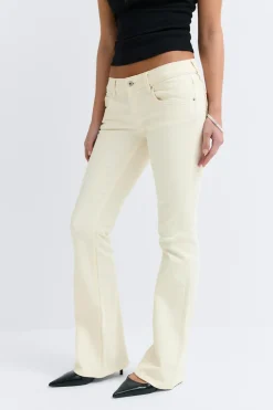 Clearance Gina Tricot Ultra low bootcut jeans Wit