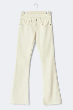 Gina Tricot Ultra low petite bootcut jeans Wit