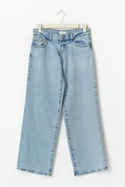 Gina Tricot Ultra low wide jeans Blauw
