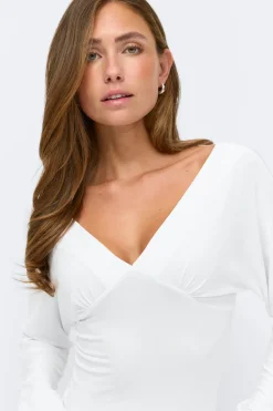Clearance Gina Tricot V-neck top Wit
