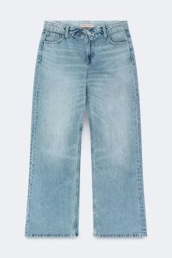 Hot Gina Tricot Waist flip wide jeans Blauw