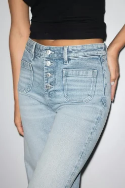 Best Gina Tricot Waist hug flare jeans Blauw