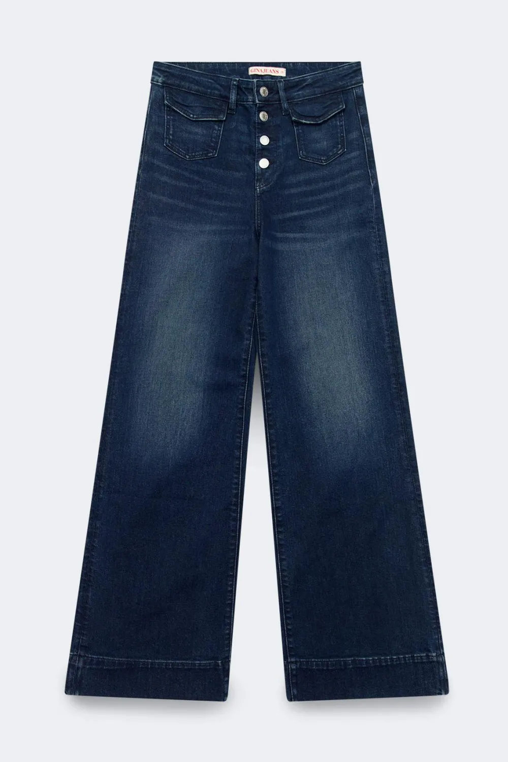 Clearance Gina Tricot Waist hug flare jeans Blauw