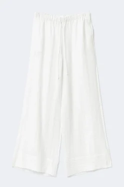 Online Gina Tricot Wide drawstring trousers Wit
