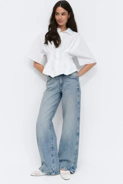 Sale Gina Tricot Wide flare jeans Blauw