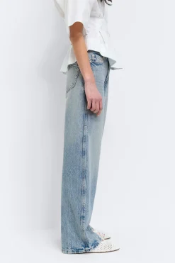 Sale Gina Tricot Wide flare jeans Blauw
