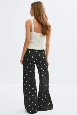Online Gina Tricot Wide leg trousers Zwart