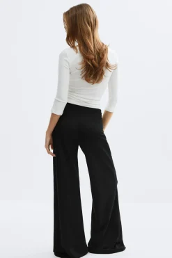 Best Gina Tricot Wide leg trousers Zwart