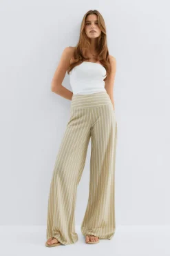 Gina Tricot Wide leg trousers Beige