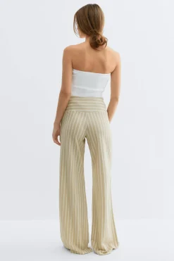 Gina Tricot Wide leg trousers Beige