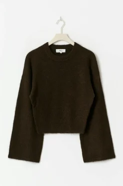 Best Gina Tricot Wide sleeve knitted sweater Beige