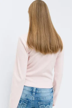 Gina Tricot Y 2 in 1 lace rib cardigan Roze