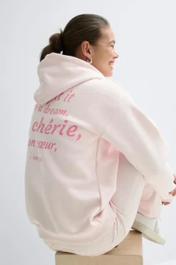 New Gina Tricot Y basic hood Roze