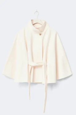 Sale Gina Tricot Y belted cape Wit