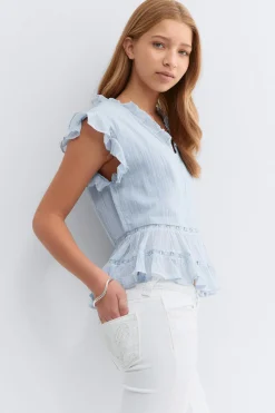 Hot Gina Tricot Y boho blouse Blauw