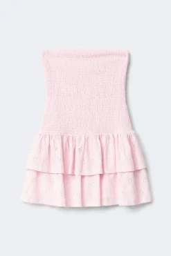 Clearance Gina Tricot Y broderie anglais dress Roze