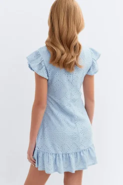 Gina Tricot Y broderie anglais dress Grijsv