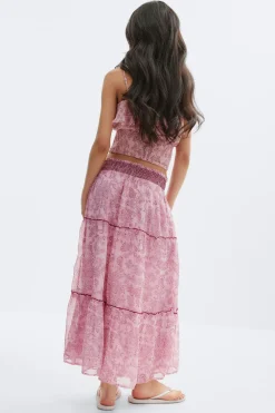 Discount Gina Tricot Y chiffon maxi skirt Roze
