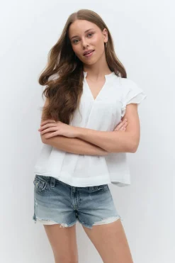 Hot Gina Tricot Y chunky denim shorts Blauw