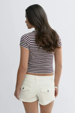 Online Gina Tricot Y chunky denim shorts Wit