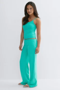 Outlet Gina Tricot Y coral baggy yoga pants Blauw