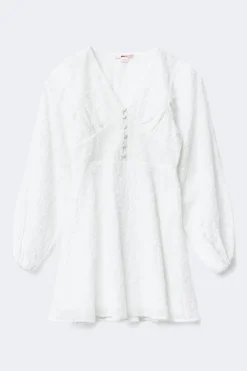 Hot Gina Tricot Y embroidery dress Wit