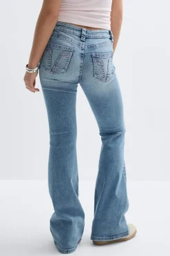 New Gina Tricot Y for real mid waist jeans Blauw
