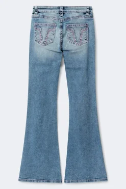 New Gina Tricot Y for real mid waist jeans Blauw