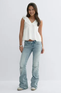Best Gina Tricot Y frill top Wit