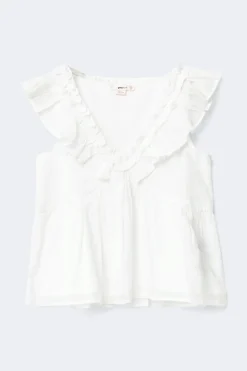 Best Gina Tricot Y frill top Wit