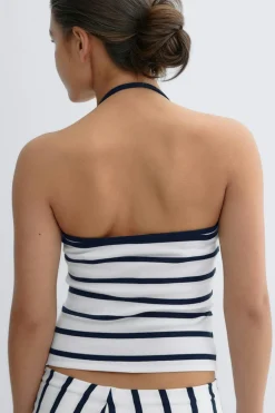 Sale Gina Tricot Y halterneck singlet Blauw