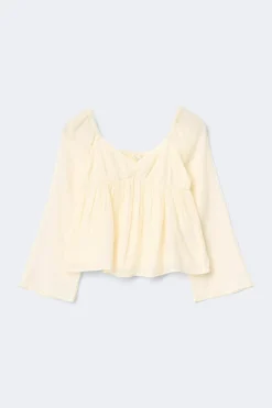 Best Gina Tricot Y heart shape blouse Geel