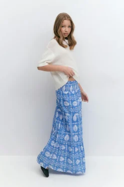 Outlet Gina Tricot Y iconic boho maxi skirt Blauw