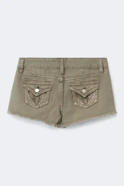 Discount Gina Tricot Y jeanique low denim shorts Groen