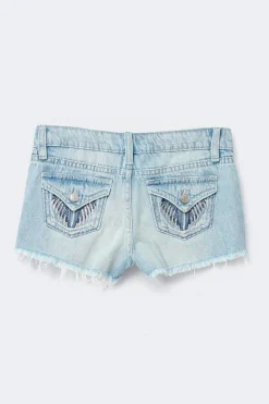 Clearance Gina Tricot Y jeanique low denim shorts Blauw