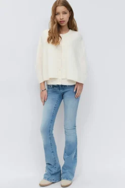 Outlet Gina Tricot Y knitted cape cardigan Wit