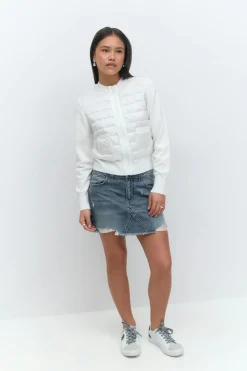 Hot Gina Tricot Y lightweight rib jacket Wit
