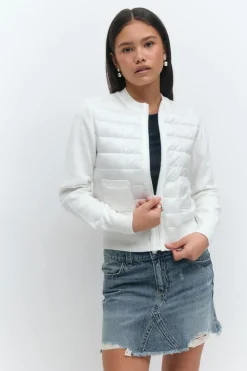 Hot Gina Tricot Y lightweight rib jacket Wit