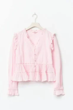 Sale Gina Tricot Y long sleeve blouse Roze