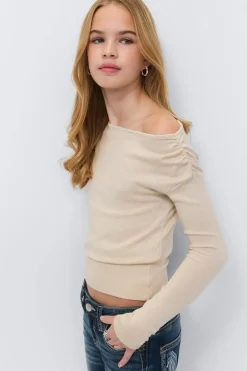 Discount Gina Tricot Y long sleeve top Beige