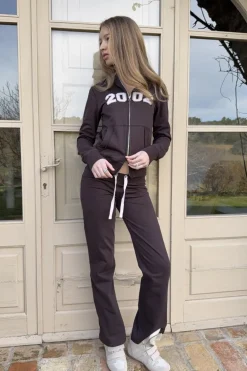 Online Gina Tricot Y low flare sweatpants Bruin