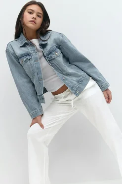 New Gina Tricot Y low linen blend trousers Wit