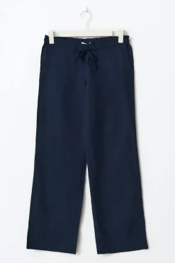 Clearance Gina Tricot Y low linen blend trousers Blauw