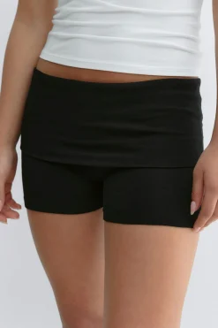 Hot Gina Tricot y low waist yoga shorts Zwart