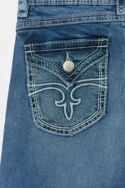 Online Gina Tricot Y one knee destroy jeans Blauw