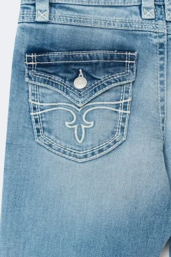 Hot Gina Tricot Y one knee destroy jeans Blauw