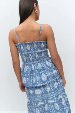 Online Gina Tricot Y one layer multi top Blauw
