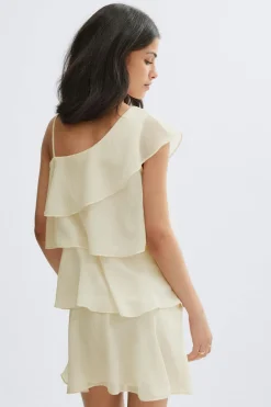 Outlet Gina Tricot Y one shoulder dress Wit
